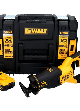 Sierra alternativa a batería DeWalt DCS 382 NT 18 V sin escobillas + 1x batería 5,0 Ah + TSTAK - sin cargador