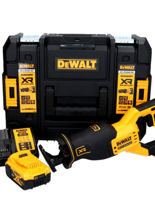 Sierra alternativa a batería DeWalt DCS 382 P1T 18 V sin escobillas + 1x batería 5,0 Ah + cargador + TSTAK