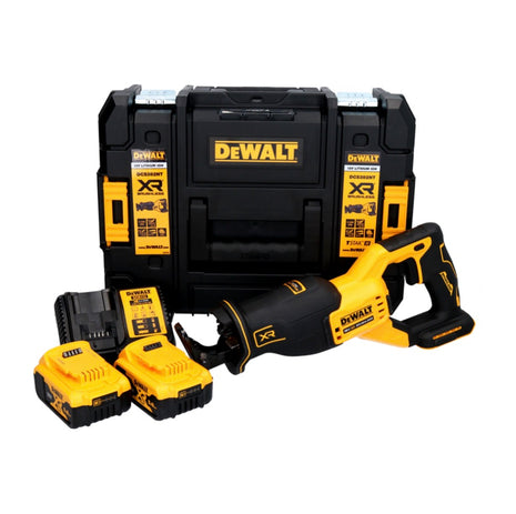 DeWalt DCS 382 P2T Akku Reciprosäge Säbelsäge 18 V Brushless + 2x Akku 5,0 Ah + Ladegerät + TSTAK