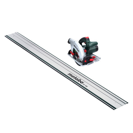 Scie circulaire manuelle Metabo KS 66 FS 1500 W 190 mm + 1x lame de scie + rail de guidage