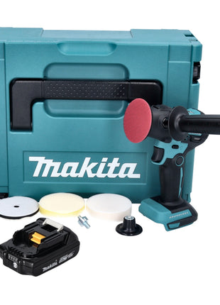 Makita DPV 300 A1J Akku Schleifer Polierer 18 V 50 / 80 mm Brushless + 1x Akku 2,0 Ah + Makpac - ohne Ladegerät