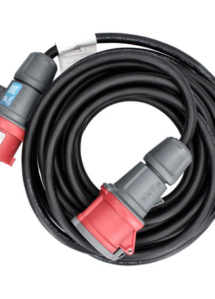 Brennenstuhl 2x cable de extensión CEE 400 V / 16 A 10 m IP44 negro (2x 1167740) para corriente pesada / corriente trifásica / corriente eléctrica