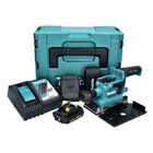 Makita DBO 380 RA1J Akku Schwingschleifer 18 V 93 x 185 mm Brushless + 1x Akku 2,0 Ah + Ladegerät + Makpac