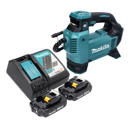 Makita DMP 181 RA Akku Kompressor 18 V 11,1 bar + 2x Akku 2,0 Ah + Ladegerät