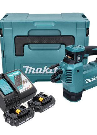 Compresseur sur batterie Makita DMP 181 RAJ 18 V 11,1 bar + 2x batteries 2,0 Ah + chargeur + Makpac