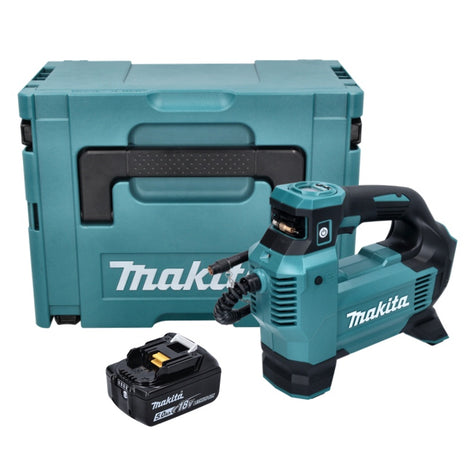 Makita DMP181T1J Compresseur/Gonfleur sans fil 11,1 bar 18V + 1x Batterie 5,0 Ah + Coffret Makpac - sans chargeur