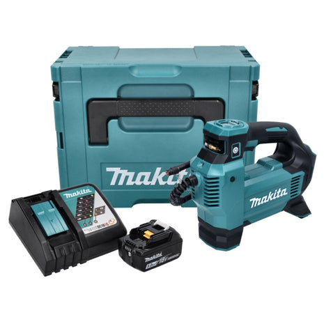 Makita DMP 181 RT1J Kompresor akumulatorowy 18 V 11,1 bar + 1x akumulator 5,0 Ah + ładowarka + Makpac