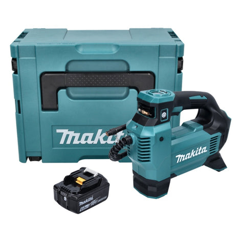 Makita DMP 181 G1J Kompresor akumulatorowy 18 V 11,1 bar + 1x akumulator 6,0 Ah + Makpac - bez ładowarki