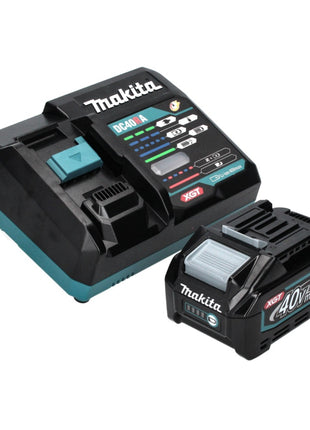 Makita FN 001 GM1 cloueuse à tête d'emballage avec batterie 40 V max. XGT Brushless + 1x batterie 4,0 Ah + chargeur