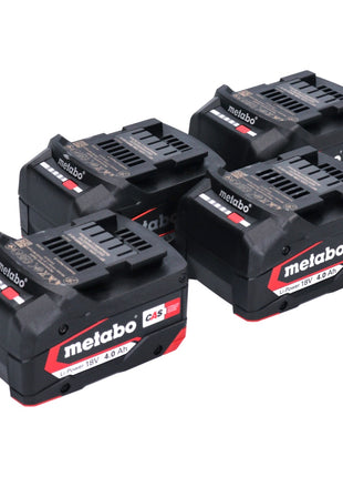 Metabo Akku Set 4x Li-Power Akkupack 18 V 4,0 Ah CAS Li-Ion ( 4x 625027000 ) mit Ladestandsanzeige