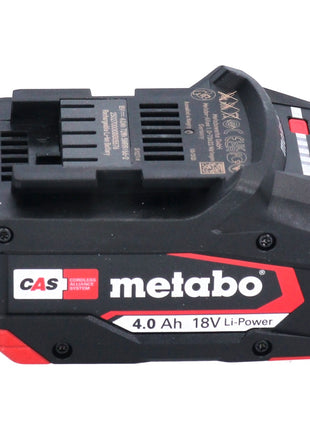 Metabo Set de batterie : 4x Batteries Li-Power 4,0 Ah 18 V CAS Li-Ion - indicateur de capacité de charge (4x 625027000)