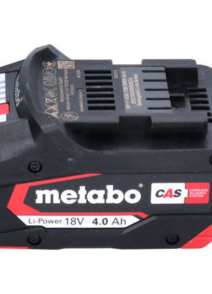 Metabo set básico 4x batería Li-Power 18 V 4,0 Ah CAS Li-Ion (4x 625027000) + cargador ASC 55 (627044000)