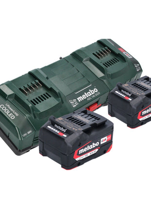 Metabo Basis Set 2x Li-Power Akkupack 18 V 4,0 Ah CAS Li-Ion Akku ( 2x 625027000 ) + ASC 145 DUO Doppel Schnell Ladegerät ( ‭627495000 )