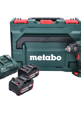 Visseuse à chocs sans fil Metabo SSW 18 LTX 400 BL 18 V 400 Nm 1/2" (602205500) sans balais + 2x batterie 4,0 Ah + chargeur + métaBOX