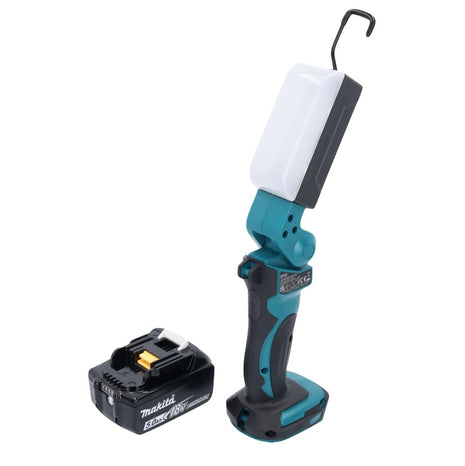 Makita DML 801 T1 X Lámpara de trabajo con batería LED 18 V 240 lm + difusor + 1x batería 5,0 Ah - sin cargador