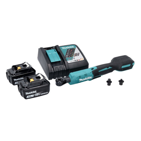 Makita DWR 180 RF Visseuse à cliquet sans fil 18 V 47,5 Nm 1/4'' 3/8'' + 2x batterie 3,0 Ah + chargeur