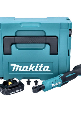 Makita DWR 180 A1J visseuse à cliquet sans fil 18 V 47,5 Nm 1/4" 3/8" + 1x batterie 2,0 Ah + Makpac - sans chargeur