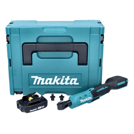 Makita DWR 180 A1J Visseuse à cliquet sans fil 18 V 47,5 Nm 1/4'' 3/8'' + 1x batterie 2,0 Ah + Makpac - sans chargeur