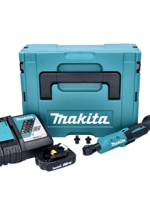 Makita DWR 180 RA1J destornillador de carraca inalámbrico 18 V 47,5 Nm 1/4" 3/8" + 1x batería 2,0 Ah + cargador + Makpac