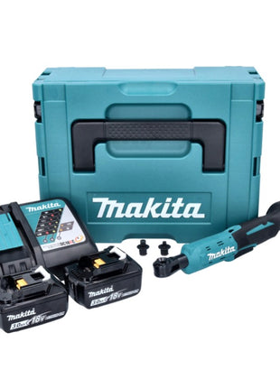 Makita DWR 180 RFJ wkrętarka akumulatorowa z grzechotką 18 V 47,5 Nm 1/4" 3/8" + 2x akumulator 3,0 Ah + ładowarka + Makpac