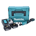 Makita DWR 180 RFJ Visseuse à cliquet sans fil 18 V 47,5 Nm 1/4'' 3/8'' + 2x batterie 3,0 Ah + chargeur + Makpac