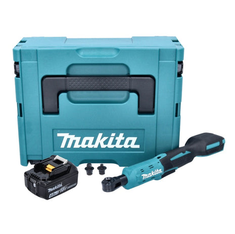 Makita DWR 180 M1J destornillador de carraca inalámbrico 18 V 47,5 Nm 1/4" 3/8" + 1x batería 4,0 Ah + Makpac - sin cargador