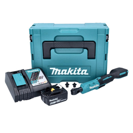 Makita DWR 180 RG1J Visseuse à cliquet sans fil 18 V 47,5 Nm 1/4'' 3/8'' + 1x batterie 6,0 Ah + chargeur + Makpac