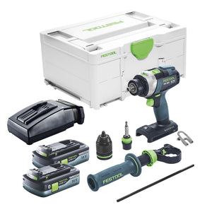 Festool TPC 18/4 I-Basic Akku Schlagbohrschrauber 18 V 75 Nm Brushless + 2x Akku 4,0 Ah + Ladegerät + Systainer