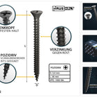 HausHalt Universal Holzbauschraube Holzschraube 3,0 x 35 mm PZ1 1000 Stk. ( 2x 000051371099 ) silber verzinkt Kreuzschlitz Pozidriv Senkkopf Vollgewinde