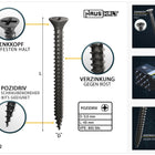HausHalt Universal Holzbauschraube Holzschraube 3,5 x 45 mm PZ2 800 Stk. ( 2x 000051371108 ) silber verzinkt Kreuzschlitz Pozidriv Senkkopf Vollgewinde - Toolbrothers