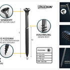HausHalt Universal Holzbauschraube Holzschraube 6,0 x 200 mm PZ3 200 Stk. ( 2x 000051371223 ) silber verzinkt Kreuzschlitz Pozidriv Senkkopf Teilgewinde - Toolbrothers