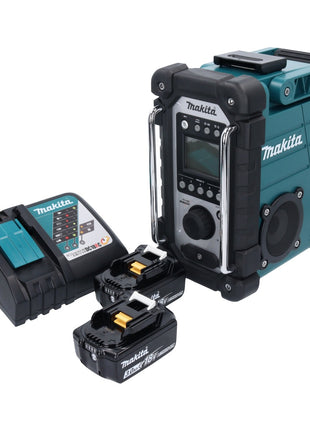 Makita DMR 107 RF Akku Baustellen Radio 7,2 - 18 V + 2x Akku 3,0 Ah + Ladegerät