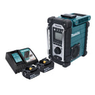 Makita DMR 107 RM Akku Baustellen Radio 7,2 - 18 V + 2x Akku 4,0 Ah + Ladegerät