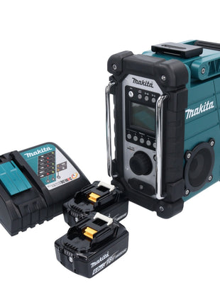 Makita DMR 107 RG Akku Baustellen Radio 7,2 - 18 V + 2x Akku 6,0 Ah + Ladegerät