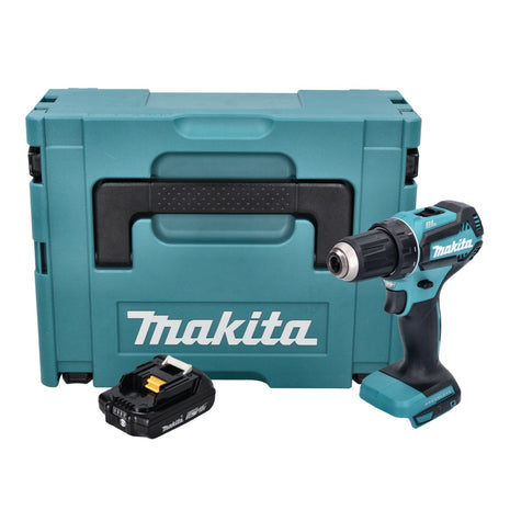 Makita DDF 485 A1J taladro atornillador inalámbrico 18 V 50 Nm sin escobillas + 1x batería 2,0 Ah + Makpac - sin cargador