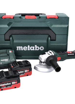 Metabo W 18 LT BL 11-125 Akku Winkelschleifer 18 V 125 mm Brushless + 2x Akku 8,0 Ah + Ladegerät + metaBOX - Toolbrothers