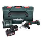 Meuleuse d'angle sur batterie Metabo W 18 LT BL 11-125 18 V 125 mm (613052510) sans balais + 2x batterie 4,0 Ah + chargeur + métaBOX