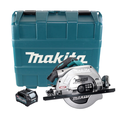 Sierra circular a batería Makita HS 009 GD101 XGT 40 V máx. 235 mm sin escobillas + 1x batería 2,5 Ah + estuche - sin cargador