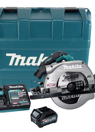 Makita HS 009 GD101 Akku Handkreissäge XGT 40 V max. 235 mm Brushless + 1x Akku 2,5 Ah + Ladegerät + Koffer