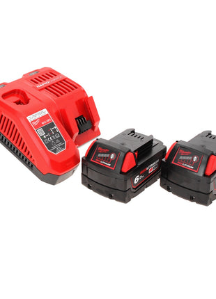 Amoladora angular a batería Milwaukee M18 FSAGV115XPDB-602X 18 V 115 mm sin escobillas + 2x baterías 6,0 Ah + cargador + caja HD