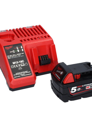 Milwaukee M18 FSAGV115XPDB-501X Akku Winkelschleifer 18 V 115 mm Brushless + 1x Akku 5,0 Ah + Ladegerät + HD Box