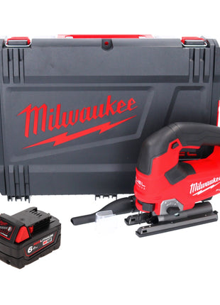 Sierra de calar a batería Milwaukee M18 FJS-601X 18 V 25 mm carrera sin escobillas + 1x batería 6,0 Ah + caja HD - sin cargador