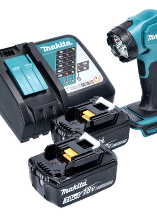 Makita DEADML 815 RF LED Akku Handleuchte 14,4 - 18 V 160 lm + 2x Akku 3,0 Ah + Ladegerät