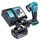 Makita DEADML 815 RF LED Akku Handleuchte 14,4 - 18 V 160 lm + 2x Akku 3,0 Ah + Ladegerät