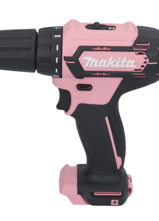 Makita DF 333 DWAP2 taladro atornillador inalámbrico 12 V 30 Nm rosa + 2x baterías 2,0 Ah + cargador + set de accesorios + estuche