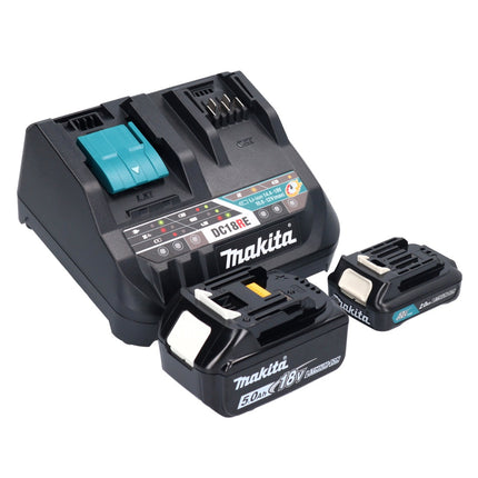 Makita DF 333 DNX12 Akku Bohrschrauber 12 V 30 Nm + 1x Akku 2,0 Ah + 1x Akku 18 V 5,0 Ah + Ladegerät + Makpac
