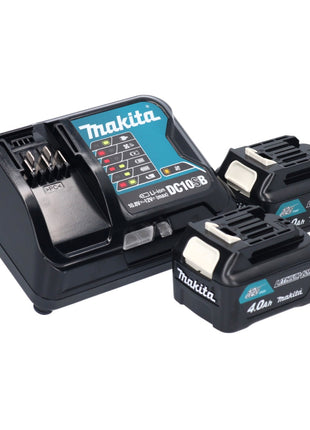 Makita DF 332 DSME perceuse-visseuse sans fil 12 V 35 Nm sans balais + 2x batteries 4,0 Ah + chargeur + mallette