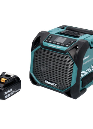 Makita DMR 203 F1 Bluetooth Lautsprecher 12 V 18 V IP64 + 1x Akku 3,0 Ah - ohne Ladegerät