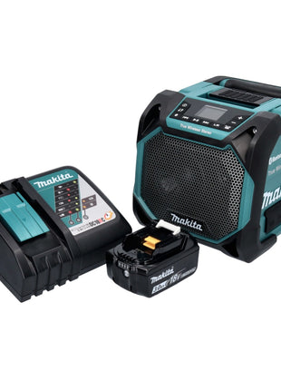 Makita DMR 203 RF1 Altavoz Bluetooth 12 V 18 V IP64 + 1x batería 3,0 Ah + cargador