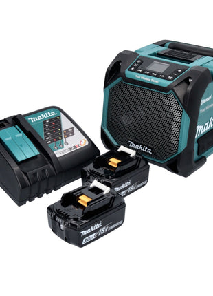 Makita DMR 203 RF Enceinte Bluetooth 12 V 18 V IP64 + 2x batteries 3,0 Ah + chargeur